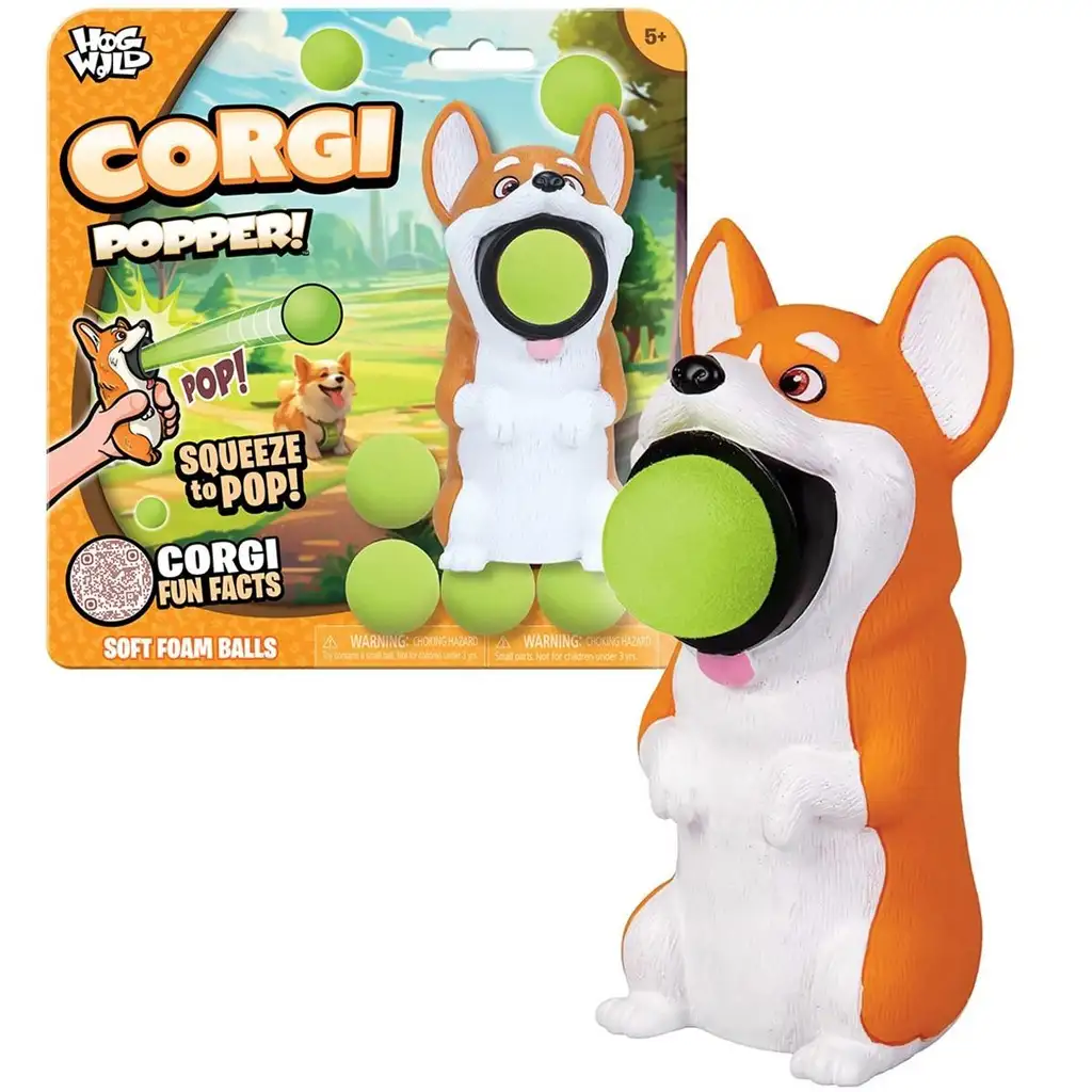 Zing: Popper Corgi Hund mit Ballwerfer
