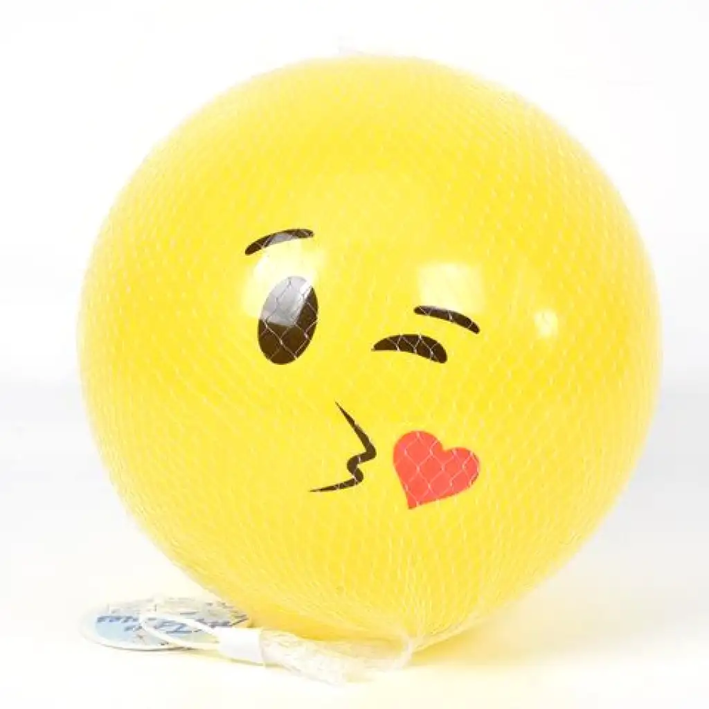 Zitronengelbe Emoji-Gummiball 23cm