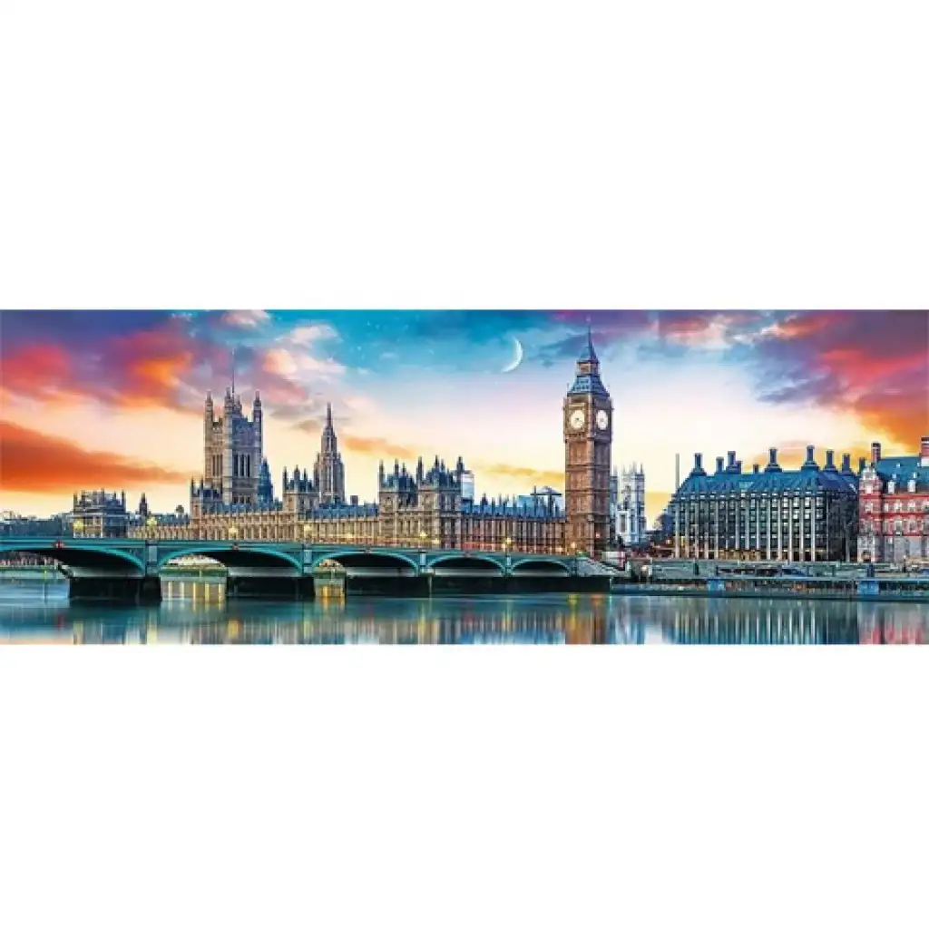 A Big Ben és a Westminsteri apátság, London Panoráma puzzle 500db-os - Trefl kép 2