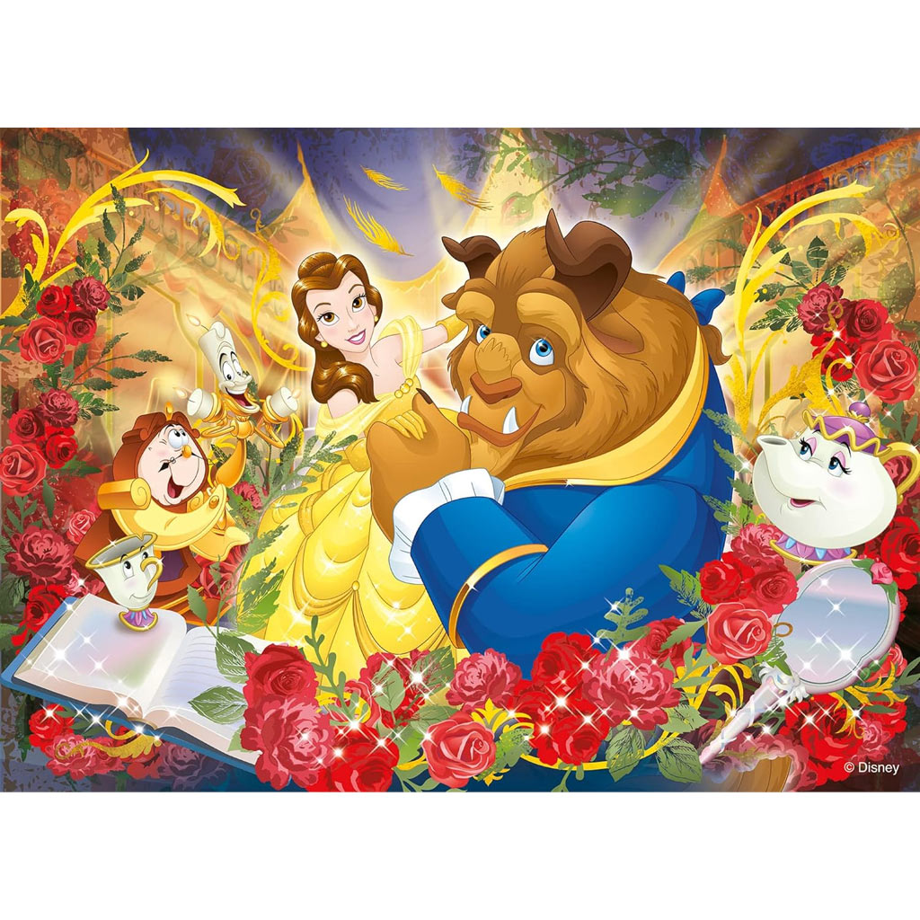 Die Schöne und das Biest 2-in-1 Puzzle und Malset mit 108 Teilen, 50x35 cm – Lisciani kép 2