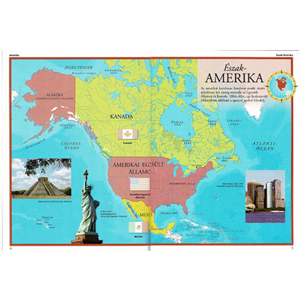 Atlas für Kinder - Die Flaggen der Welt mit Aufklebern Sachbuch kép 2