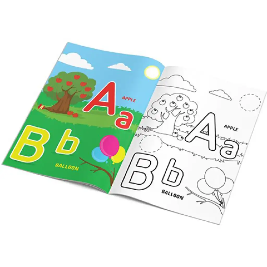 Die Littlies: ABC Malbuch 24 Seiten mit 50 Aufklebern A4 kép 2