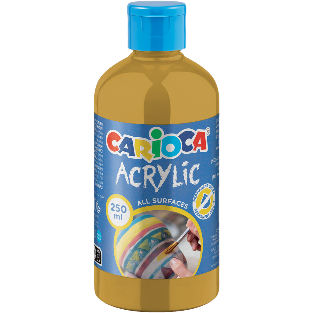 Acrylic Akril festék arany színben 250ml - Carioca kép 1