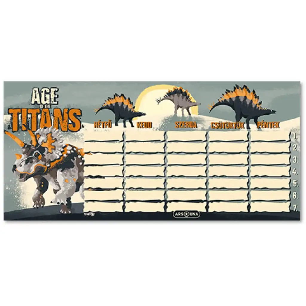 Ars Una: Age of the Titans einseitiger, beidseitiger Stundenplan