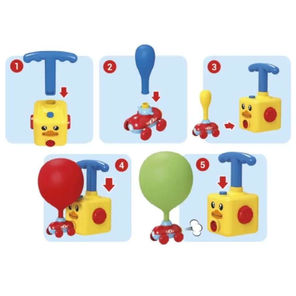 Air Pump Auto - Luftbetriebenes Spielzeugauto mit Pumpe in verschiedenen Ausführungen kép 5