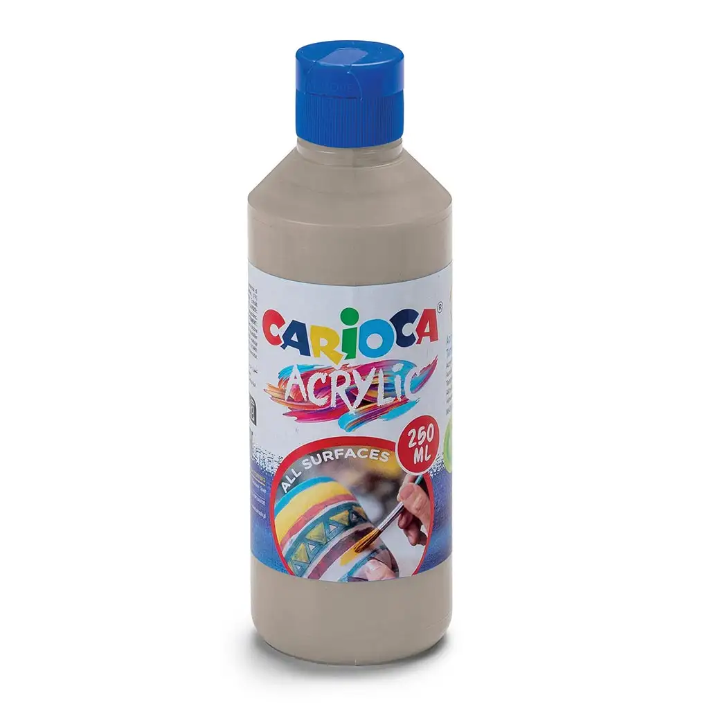Acrylic 250ml-s akril festék ezüst színben - Carioca kép 1