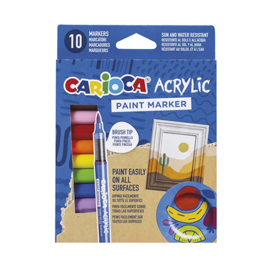 Acrylic Akril marker 10db-os szett - Carioca kép 1