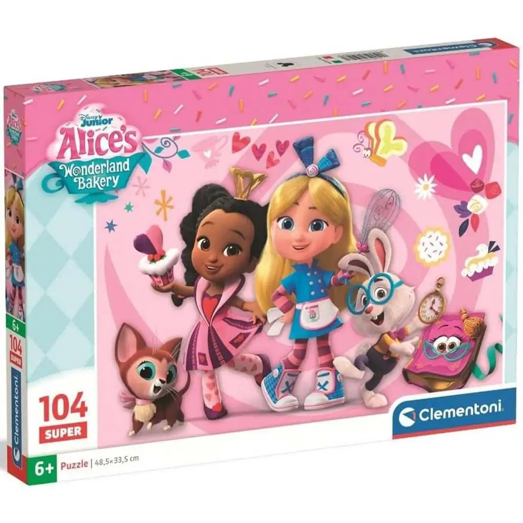 Alice im Wunderland Konditorei 104-teiliges Super Puzzle - Clementoni