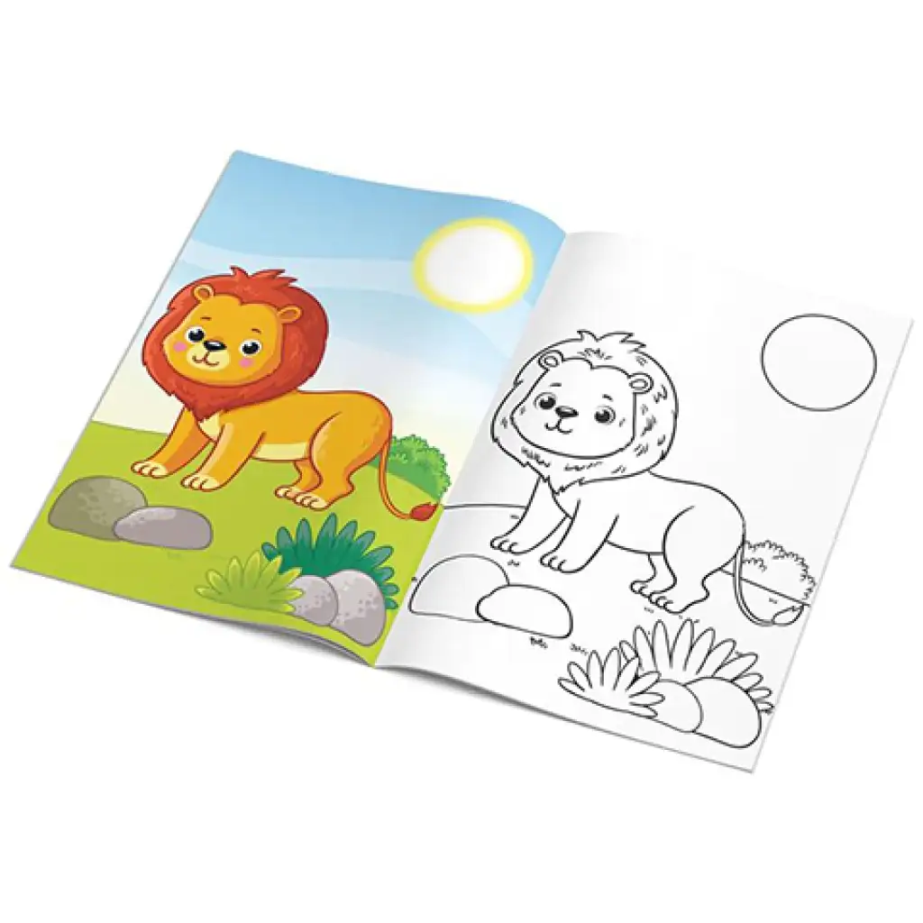 The Littlies: Tier-Malbuch 24 Seiten mit 50 Aufklebern A4 kép 2