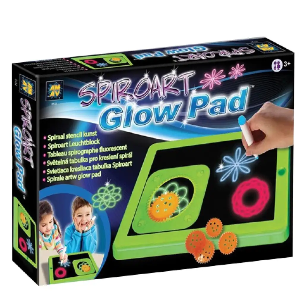 Spirálok neon világító rajztábla filctollakkal kép 1