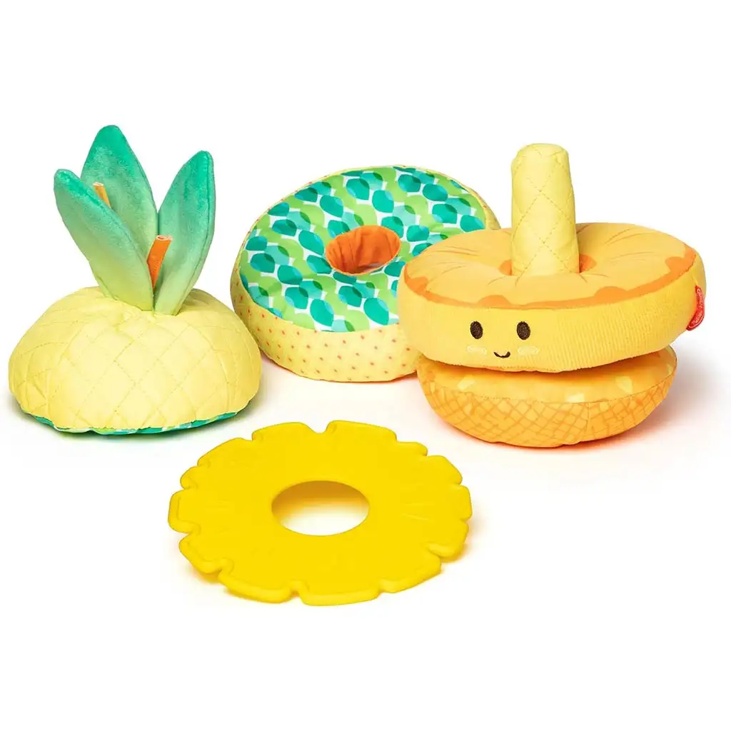 Ananas-Baustapelturm für Babys - Melissa & Doug kép 2