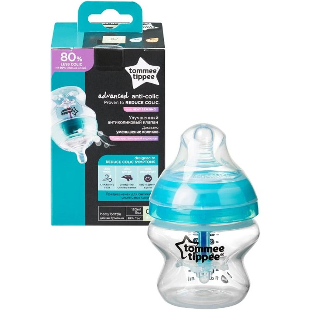 Tommee Tippee: Advanced ANTI-COLIC türkiz cumisüveg 150 ml (0 hó+) kép 1