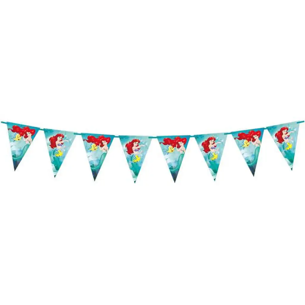 Ariel a kis hableány party zászlófüzér 230cm kép 1