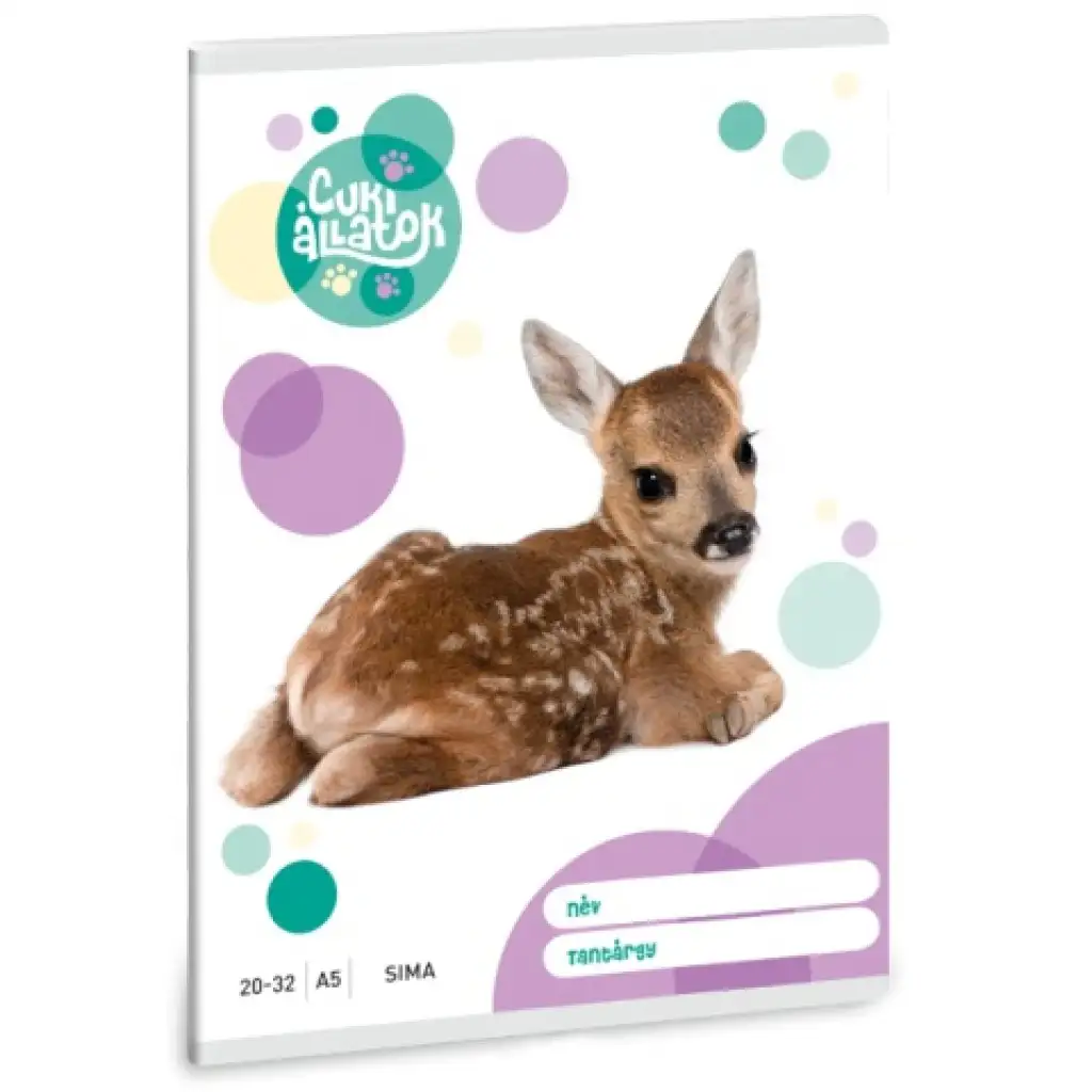 Ars Una: Cuki állatok - Őzika sima füzet A/5 20-32 kép 1