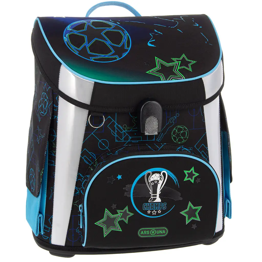 Ars Una: Champs kompakter, ergonomischer Schulranzen mit Magnetverschluss, Rucksack 33x41x24cm