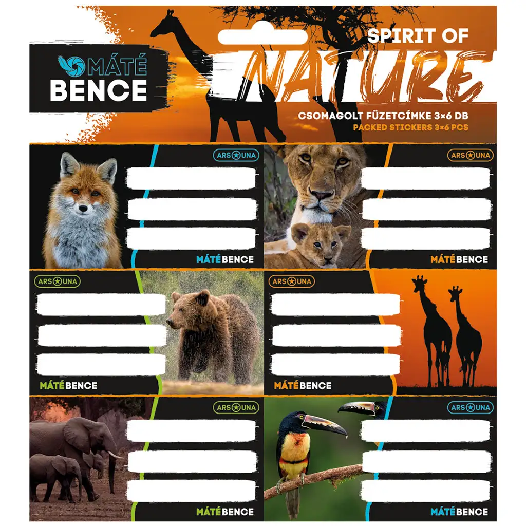 Ars Una: Spirit of Nature verpackte Heftetiketten 3x6 Stück