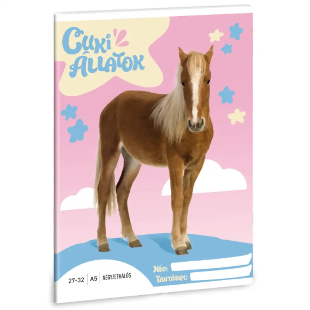 Ars Una: Cuki Állatok - Palomino Póni kockás füzet A/5 27-32 kép 1