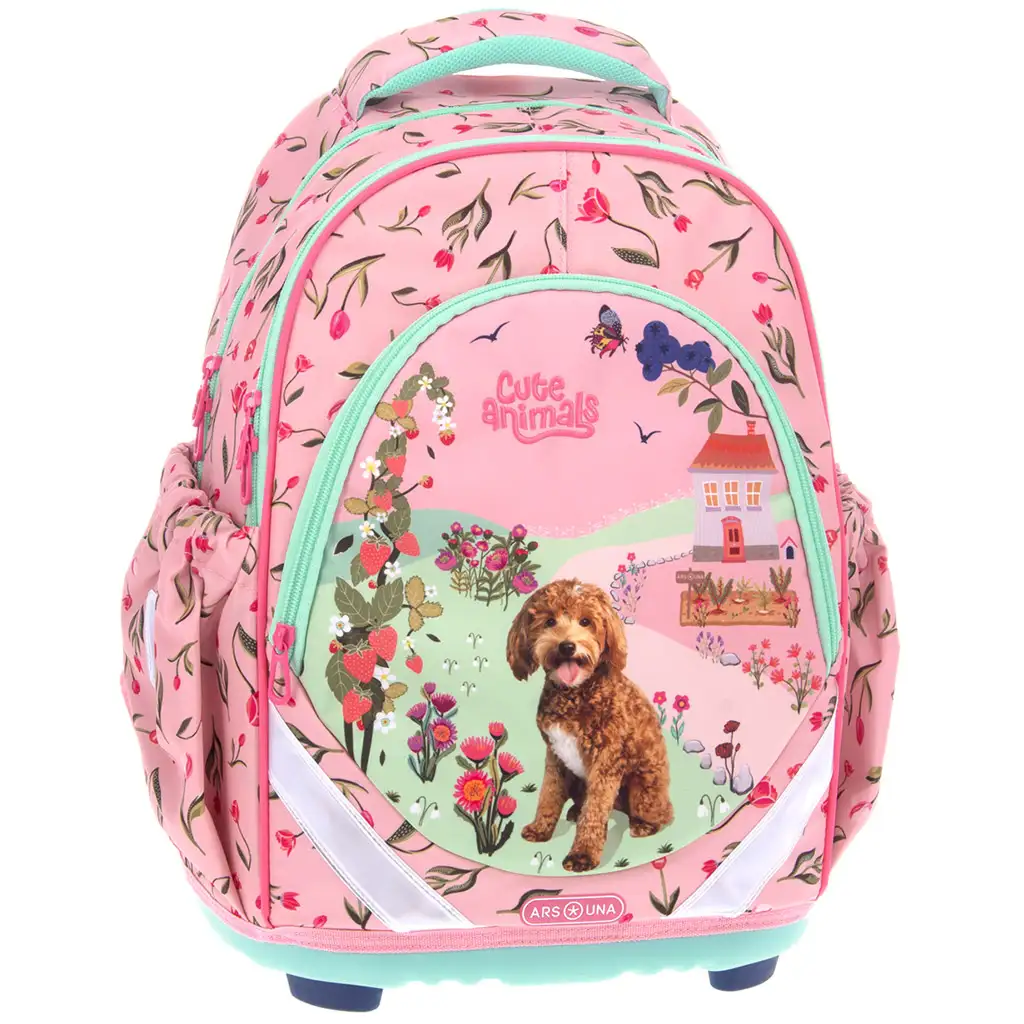 Ars Una: Cute Animals Doggie anatomischer Schulranzen, Rucksack 33x43x22 cm