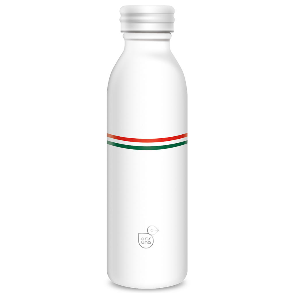Ars Una: Flag-white duplafalú fém kulacs 600ml kép 1