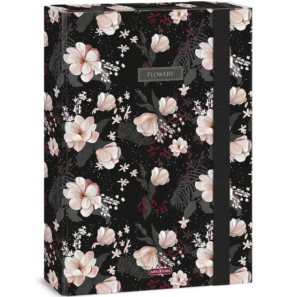 Ars Una: Flowery Black A4-Heftbox