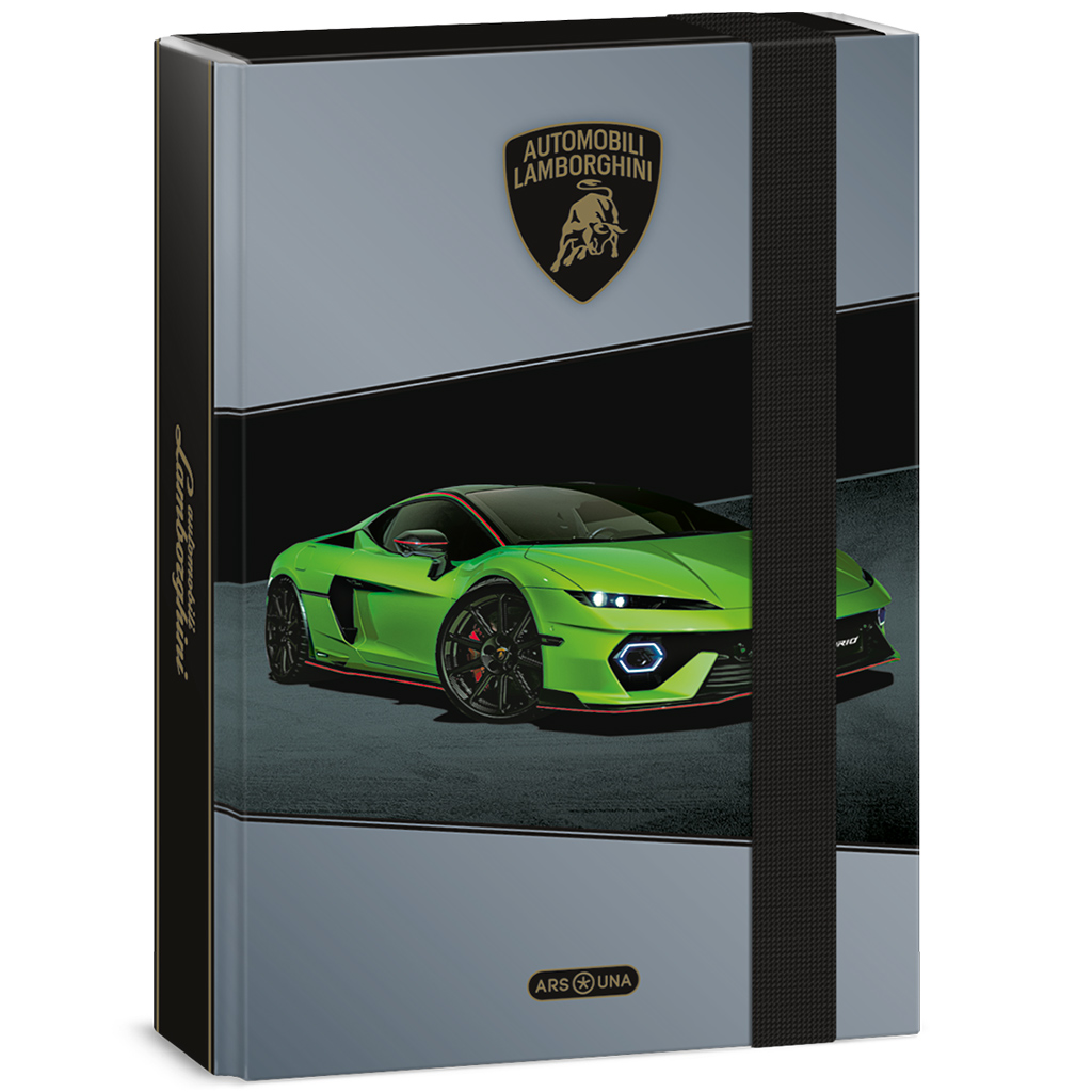 Ars Una: Zöld Lamborghini gumis füzetbox A/5 kép 1