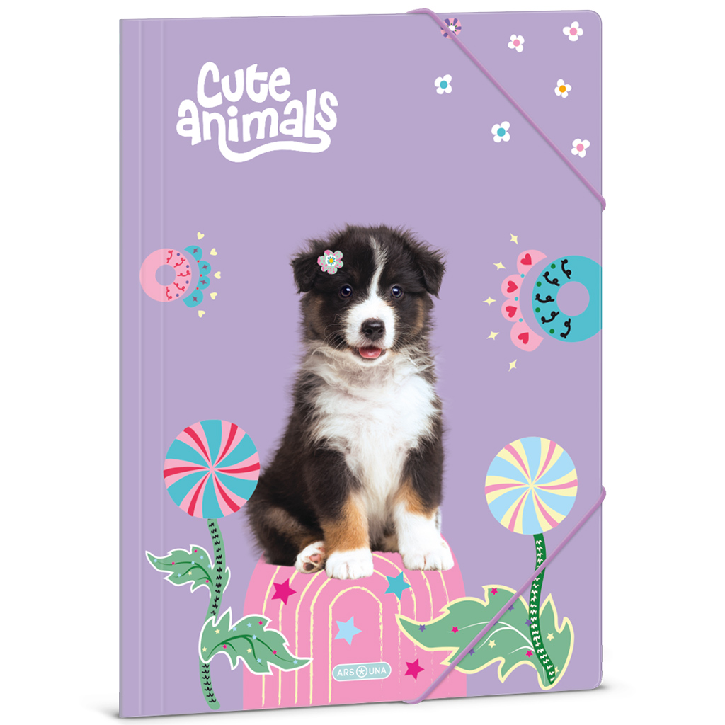 Ars Una: Cute animals - Aussie kutyás gumis dosszié A/4-es méret kép 1