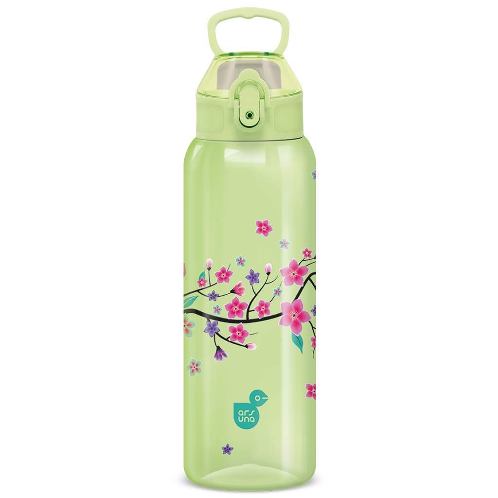 Ars Una: 3D Snow Flower zöld virágos BPA-mentes kulacs 700 ml kép 1