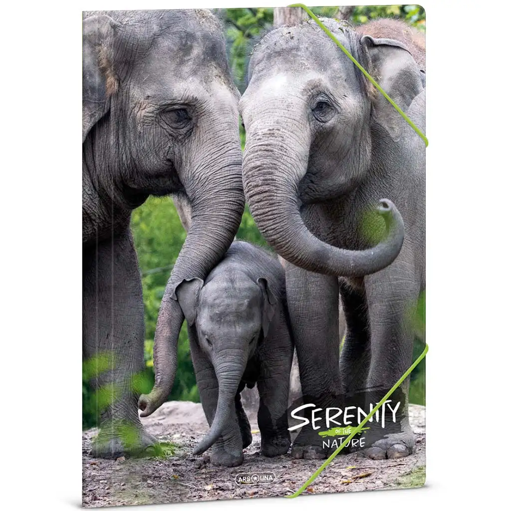 Ars Una: Serenity – Elefant A4 Sammelmappe mit Gummiband