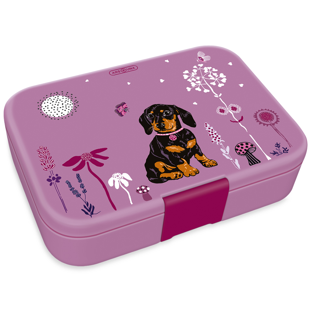 Ars Una: Cute Animals Puppy kutyusos osztott uzsonnás doboz 15,3×21,6×5,2cm kép 1