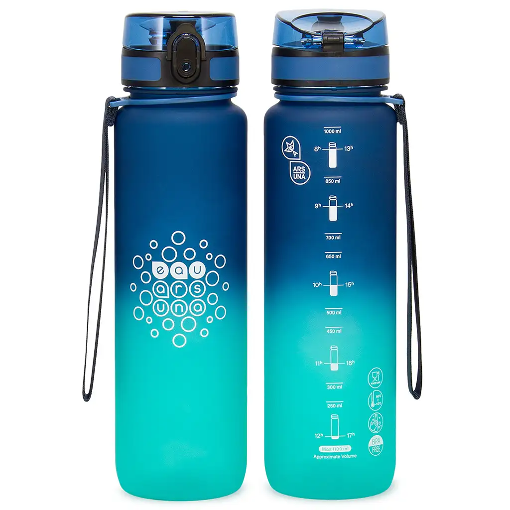 Ars Una: Dark Sea BPA-mentes motivációs kulacs 1000ml kép 2