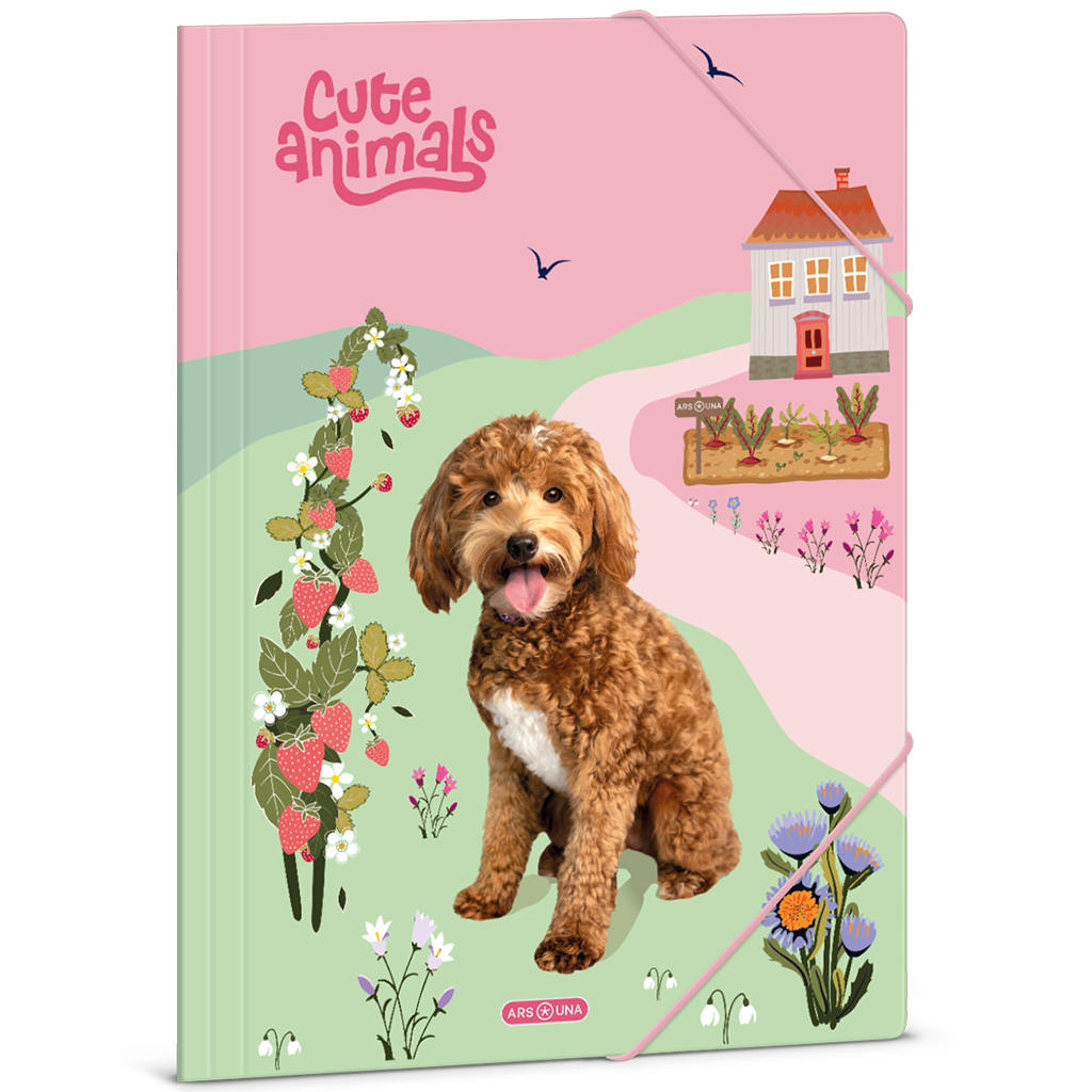 Ars Una: Niedliche Tiere Hundchen Gummimappe A/4