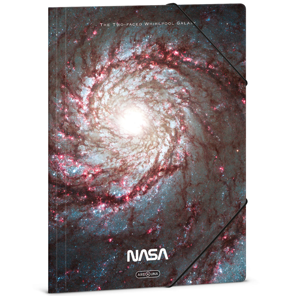 Ars Una: NASA Zweiseitige Whirlpool-Galaxie Sammelmappe mit Gummiband A4