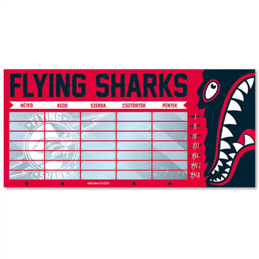 Flying Sharks kétoldalas órarend kép 1