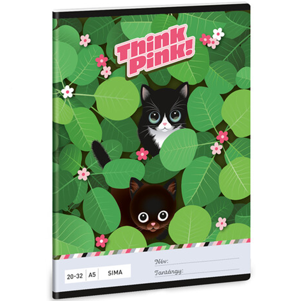 Ars Una: Think pink Katzenheft A/5 liniert 20-32