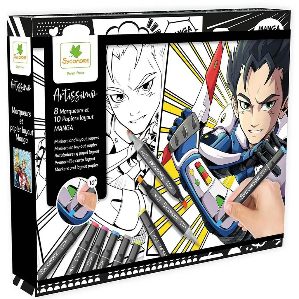Sycomore Artissimo Manga színező - Fiú hősök kép 1
