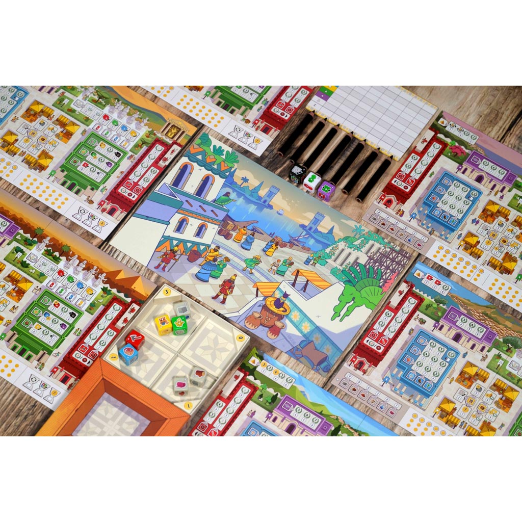 7 Wunder – Würfelspiel Brettspiel kép 4