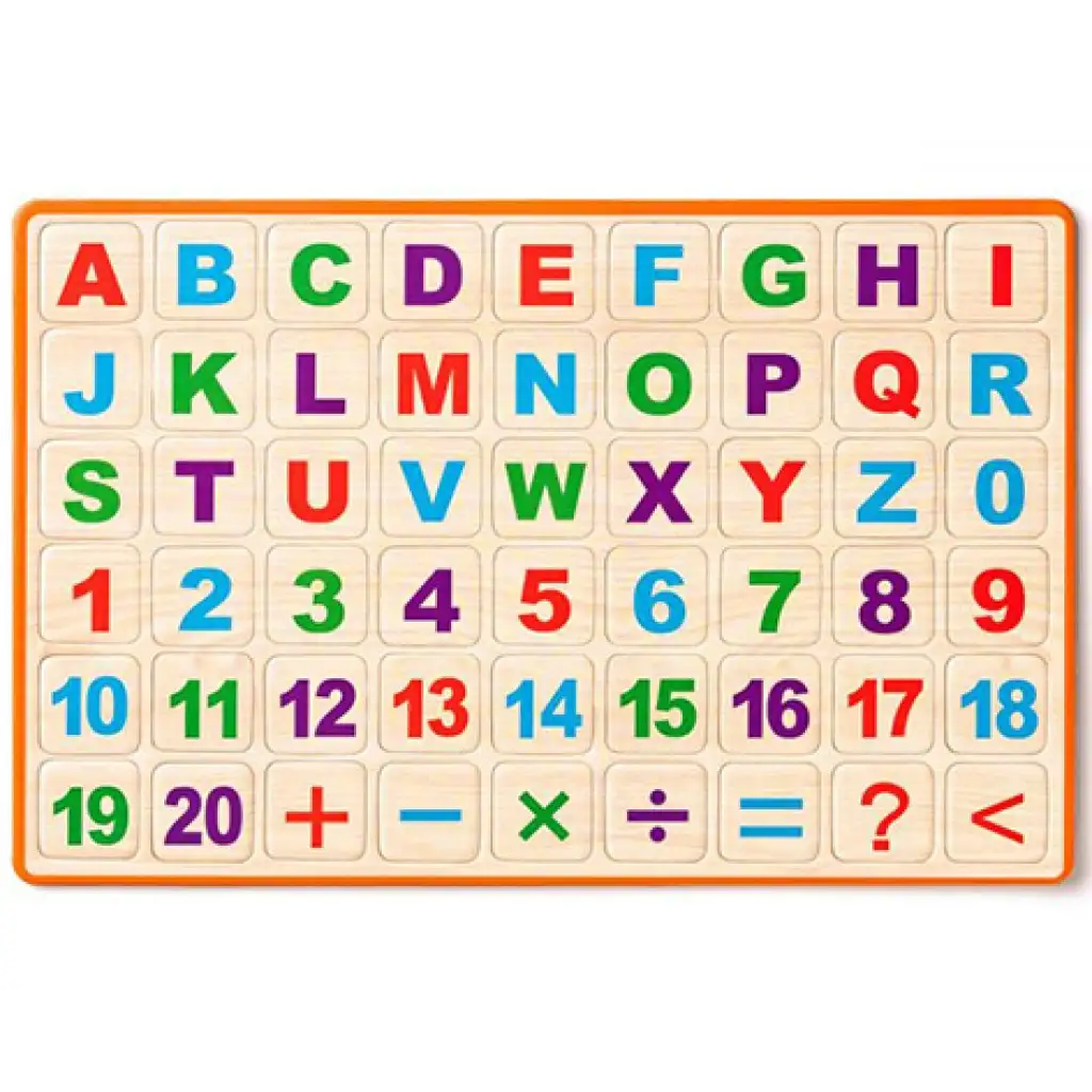 Tisch-Magnettafel mit Buchstaben und Zahlen - Woodyland kép 3