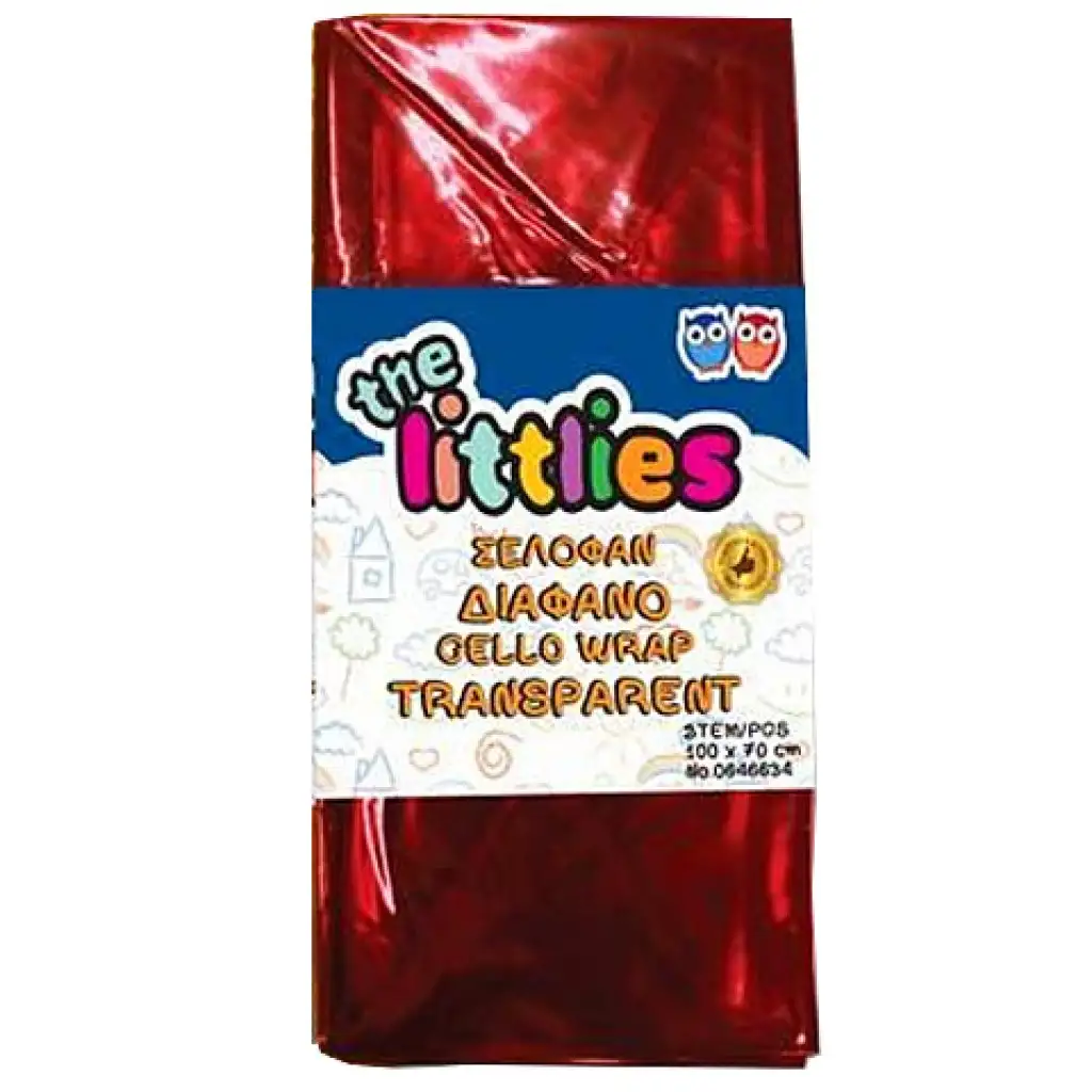 Durchsichtige rote Zellophan-Verpackungsfolie 70x100cm 2 Bögen