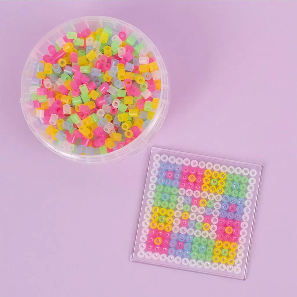 PlayBox: 5mm MIDI Bügelperlen 1000 Stück in hellen transparenten Farben kép 2