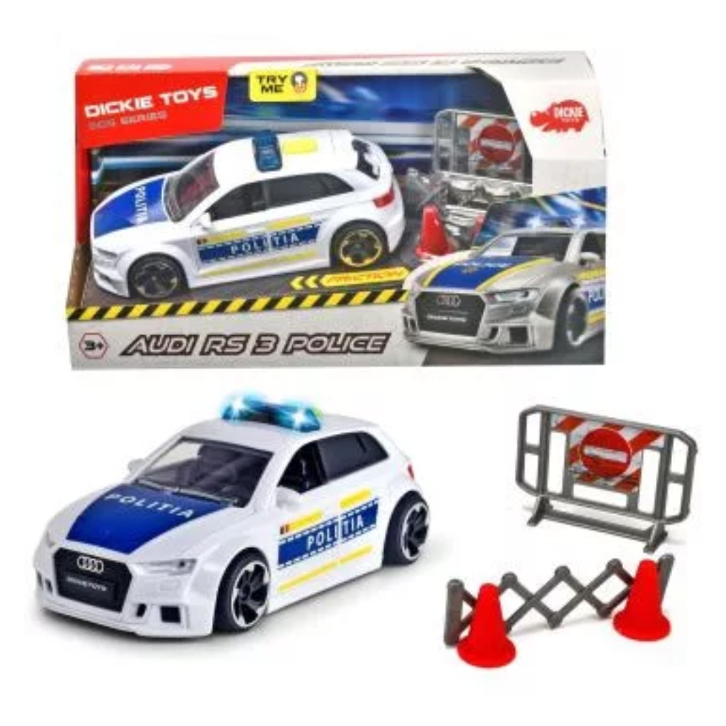 Audi RS 3 Polizeiauto mit Licht- und Soundeffekten 24cm - Dickie Toys