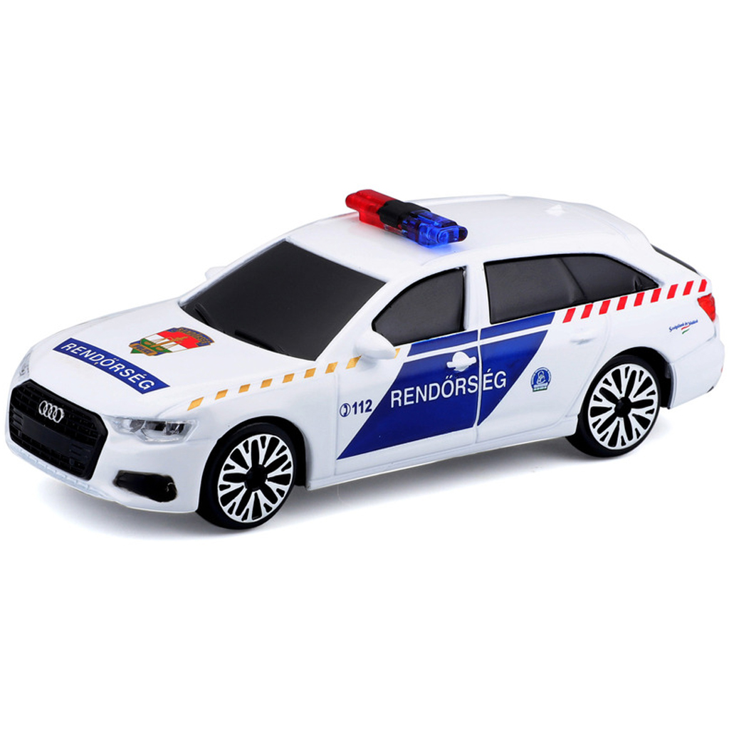 Bburago: Audi A6, ungarisches Polizeiauto mit Sirene 1/43 kép 2