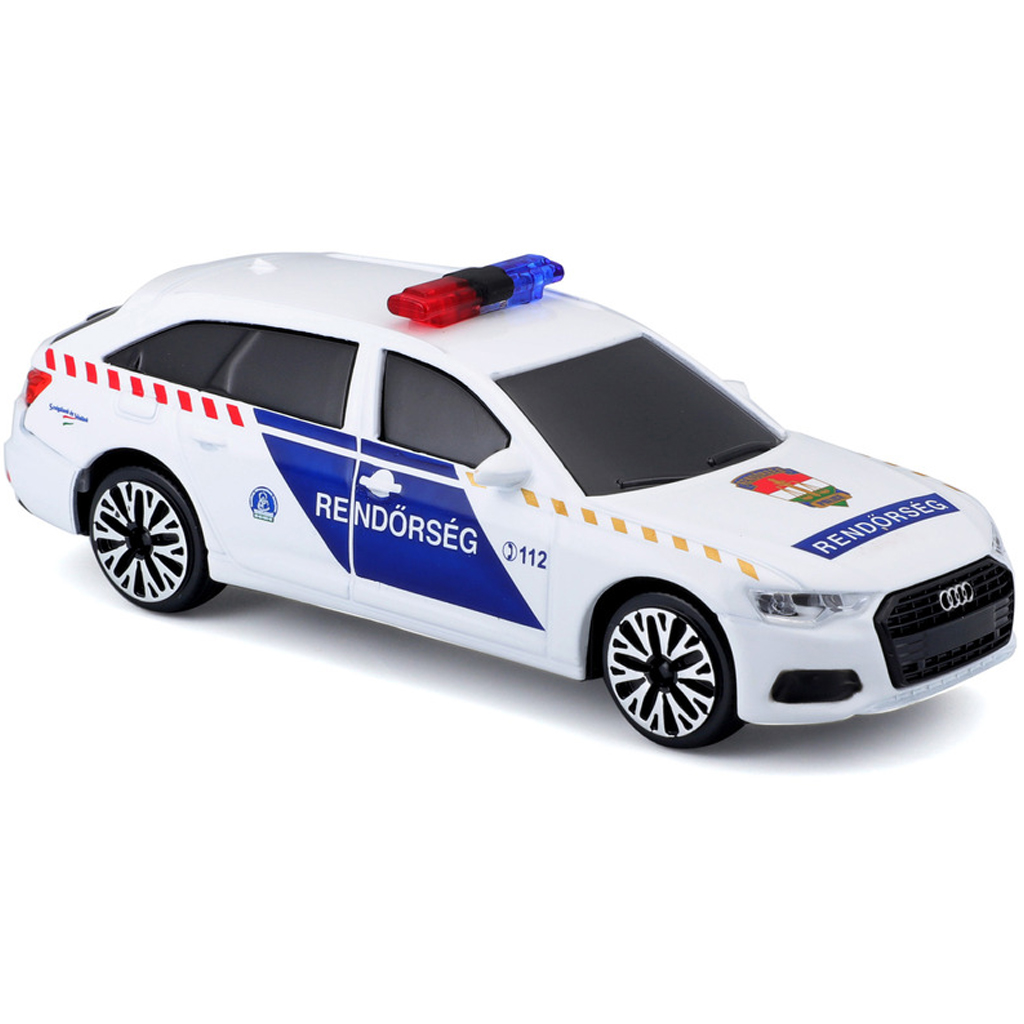 Bburago: Audi A6, ungarisches Polizeiauto mit Sirene 1/43 kép 3