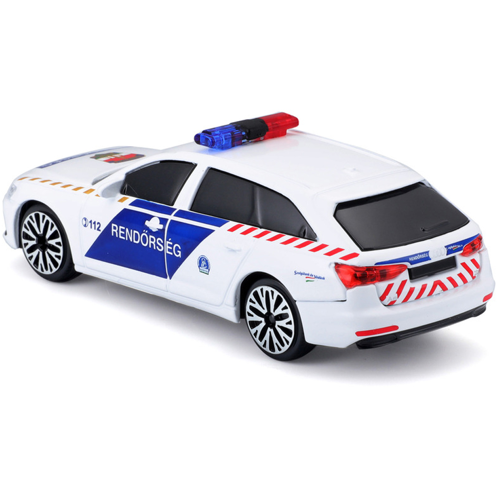 Bburago: Audi A6, ungarisches Polizeiauto mit Sirene 1/43 kép 4