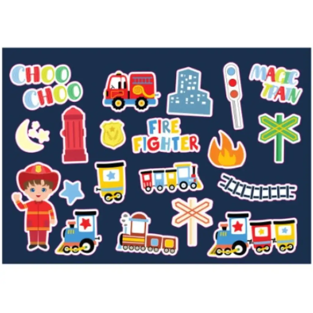 Kreatives Malbuch für Fahrzeuge mit Aufklebern und Schablonen in mehreren Varianten kép 3