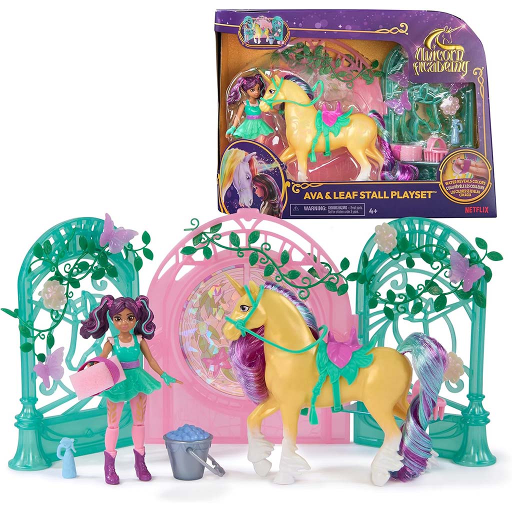 Einhorn Akademie: Ava und Chamäleon-Leaf Spielset – Spin Master