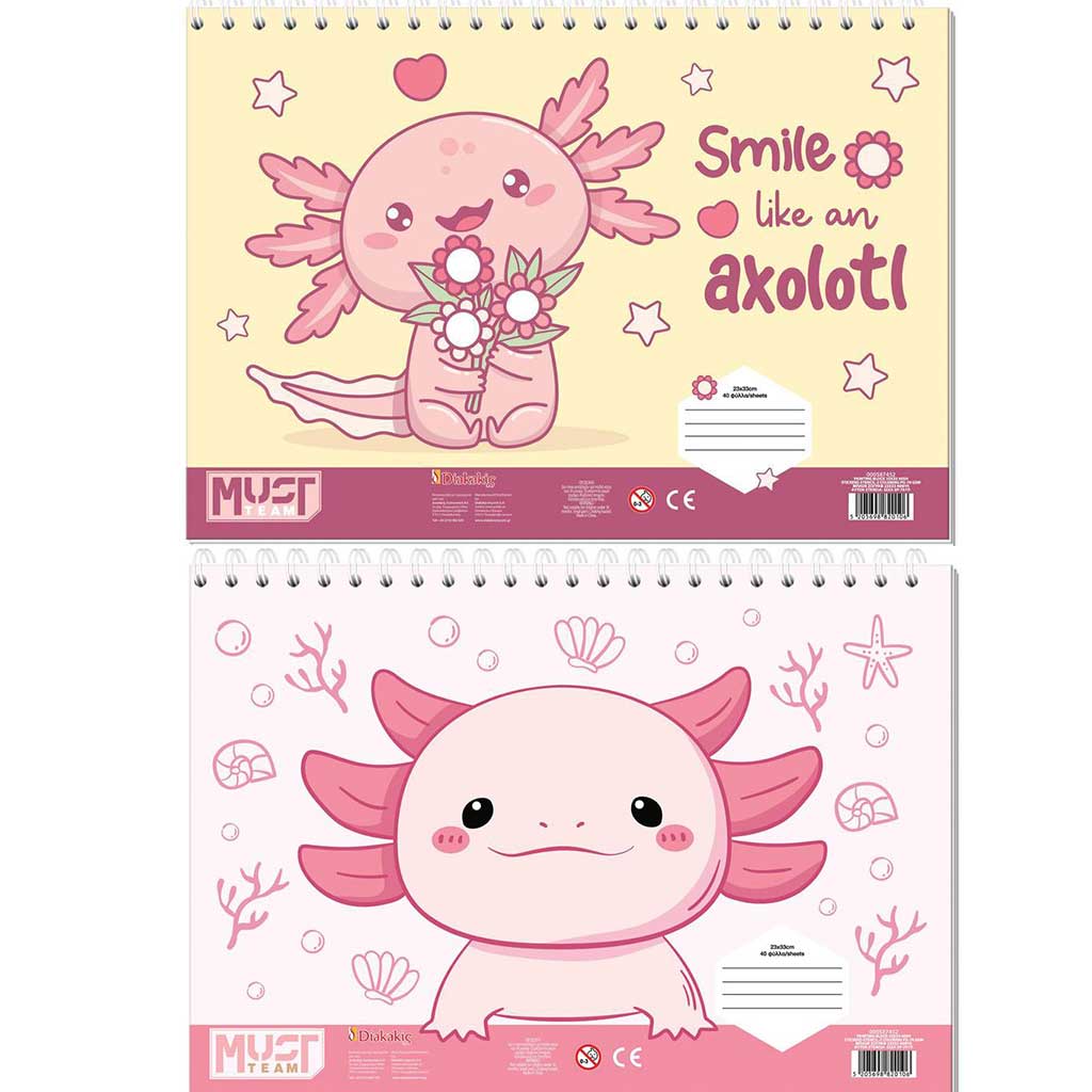 Luna: Must Axolotl vázlatfüzet A4 30lapos többféle változatban kép 1