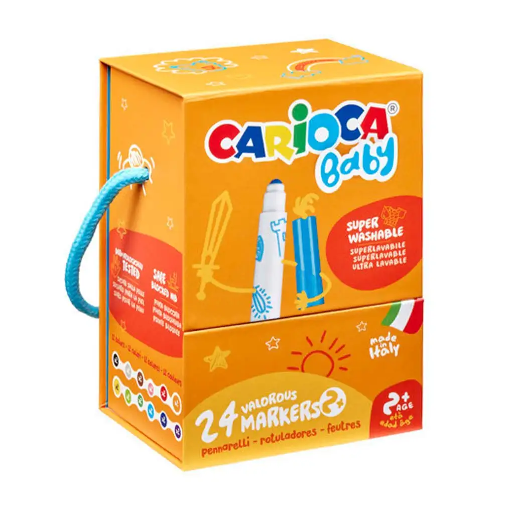 Baby 24er abwaschbares Filzstift-Set - Carioca