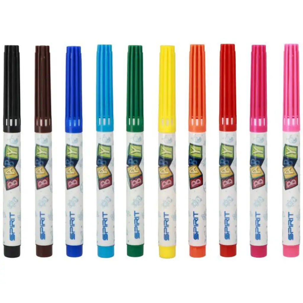 Spirit: Bunte Baby 10er-Set auswaschbare Filzstifte kép 2