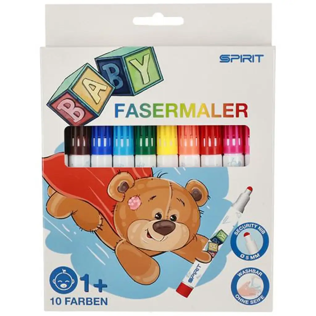 Spirit: Bunte Baby 10er-Set auswaschbare Filzstifte
