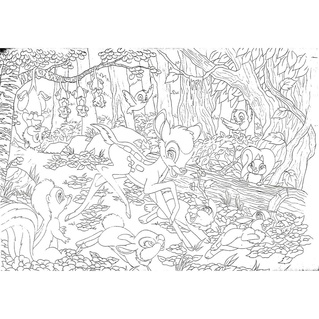 Bambi 2-in-1 60-teiliges Puzzle und Malset 50x35cm - Lisciani kép 3